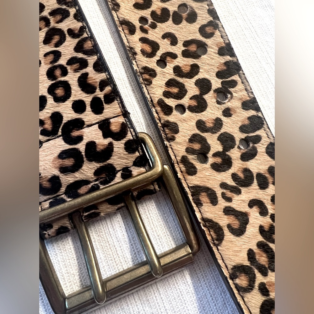 Leopard Wide Band Stretch Belt